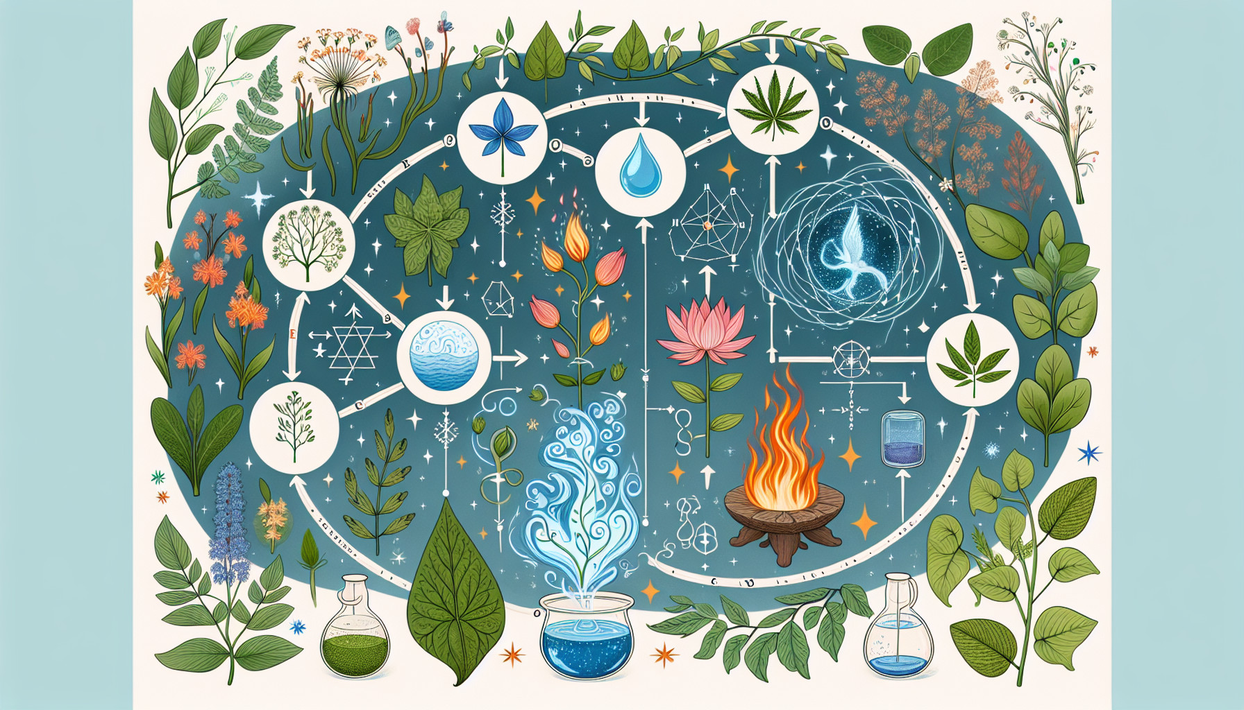 La Conexión Entre Las Plantas Mágicas Y Los Elementos: Tierra, Agua, Fuego, Aire Y éter